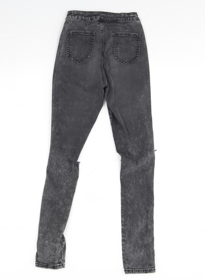 915 Girls Black  Denim Skinny Jeans Size 14 Years