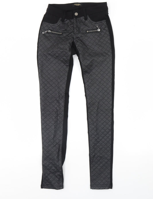 Womens UK Size S Monday Regular Fit Skinny Black Jeans