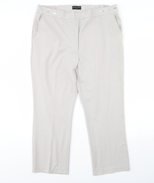 Womens UK Size 18 Anna rose Regular Fit  Grey Trousers