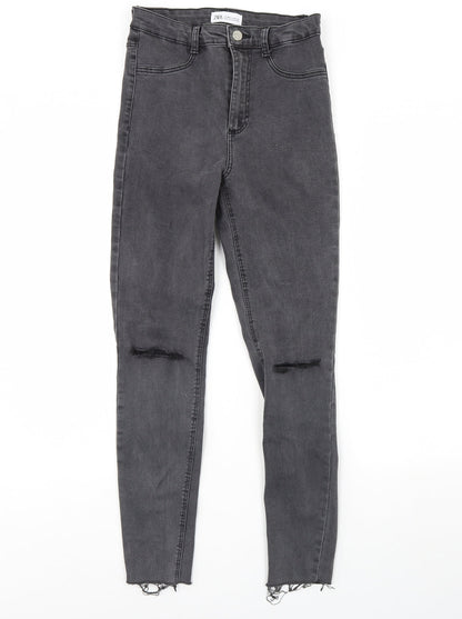 Zara Womens Grey  Denim Skinny Jeans Size 8 L29 in