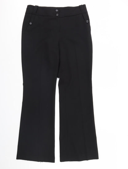 Womens UK Size 12 Wallis Regular Fit  Black Trousers