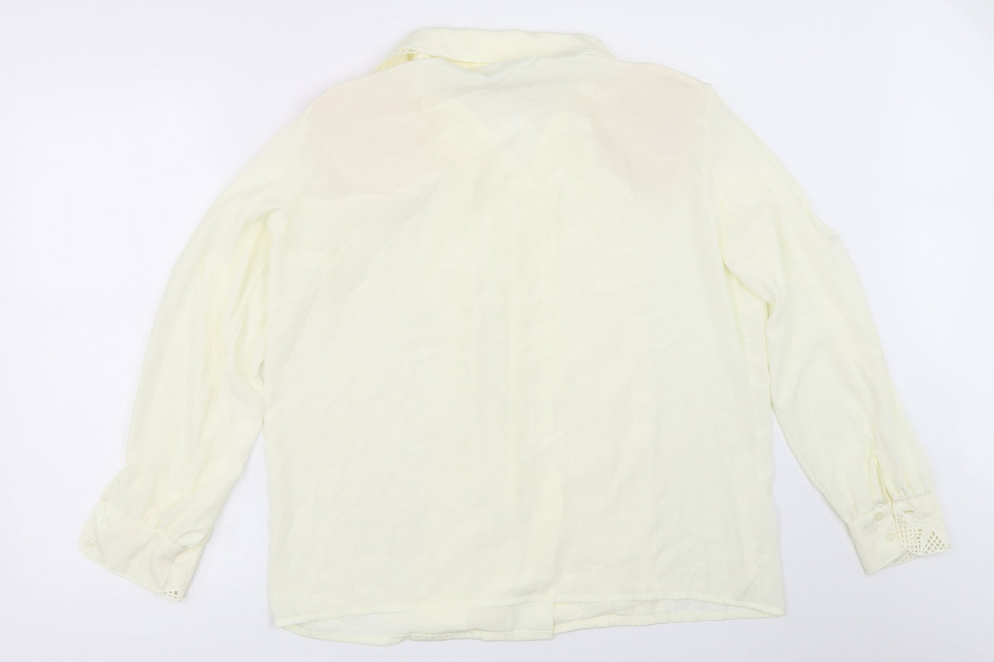 Womens UK Size 14 Preworn Ivory Basic Button-Up