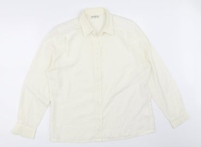 Womens UK Size 14 Sommermann Ivory Basic Button-Up