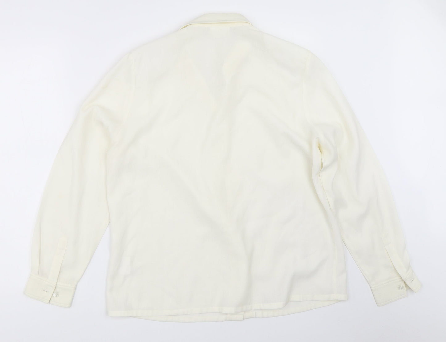 Womens UK Size 14 Sommermann Ivory Basic Button-Up