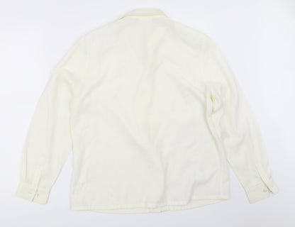 Womens UK Size 14 Sommermann Ivory Basic Button-Up