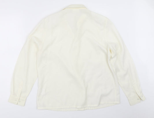 Womens UK Size 14 Sommermann Ivory Basic Button-Up