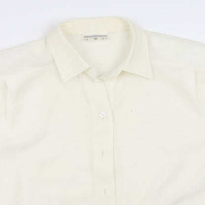 Womens UK Size 14 Sommermann Ivory Basic Button-Up