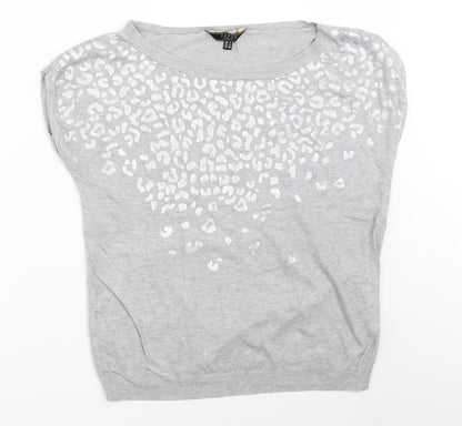 Womens UK Size 8 Lipsy Grey Pullover Jumper