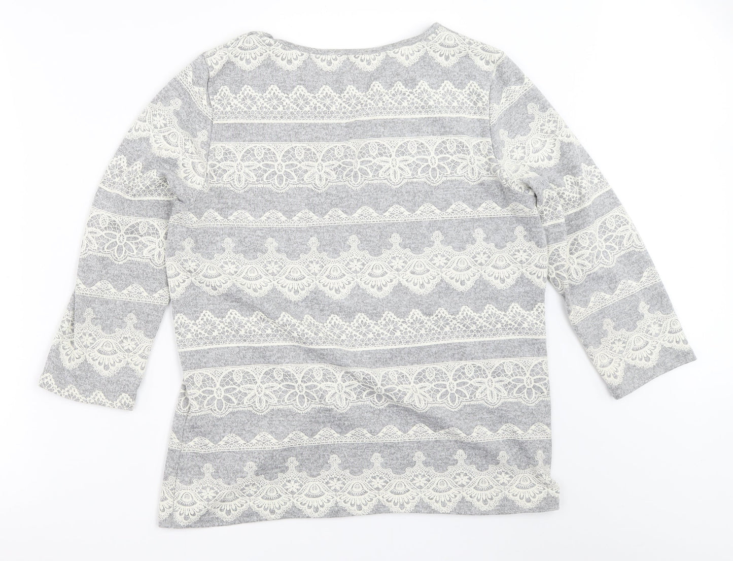 Womens UK Size 14 Preworn Grey Pullover Jumper
