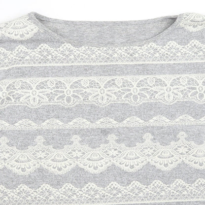 Womens UK Size 14 Preworn Grey Pullover Jumper