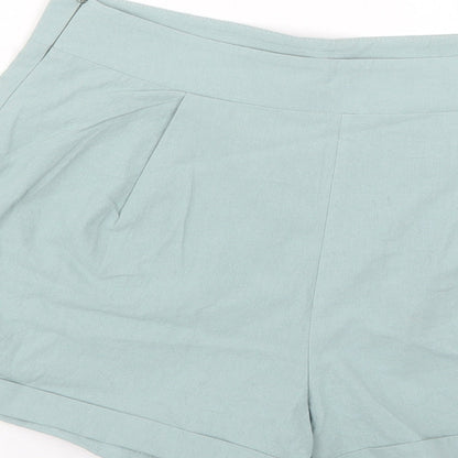 SheIn Womens Green   Cut-Off Shorts Size M