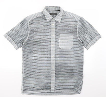 Mens UK Size M Marks and Spencer Multicoloured  Button-Up Short Sleeve Casual Sh