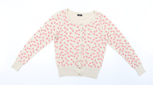 F&F Womens Beige Geometric  Cape Jumper Size 16