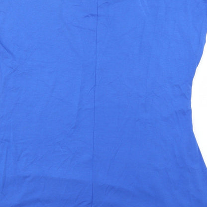 Womens UK Size L marble Blue Basic Blouse