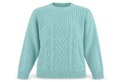 Womens UK Size 14 afibel Green Pullover Jumper