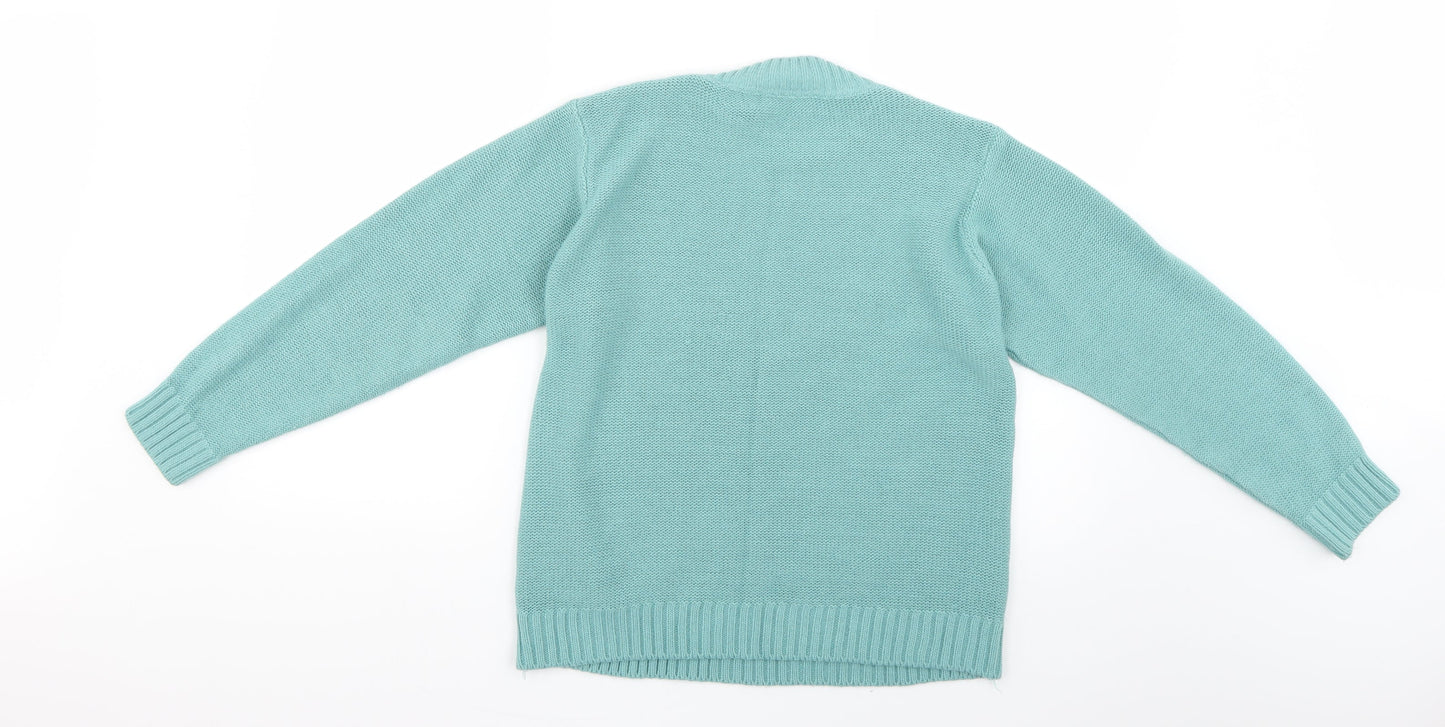 Womens UK Size 14 afibel Green Pullover Jumper