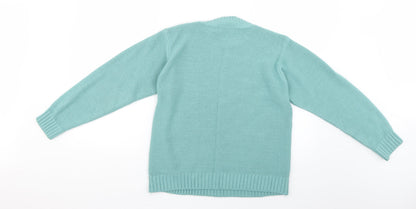 Womens UK Size 14 afibel Green Pullover Jumper