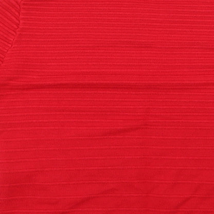 Womens UK Size 6 Warehouse Red Pullover Jumper