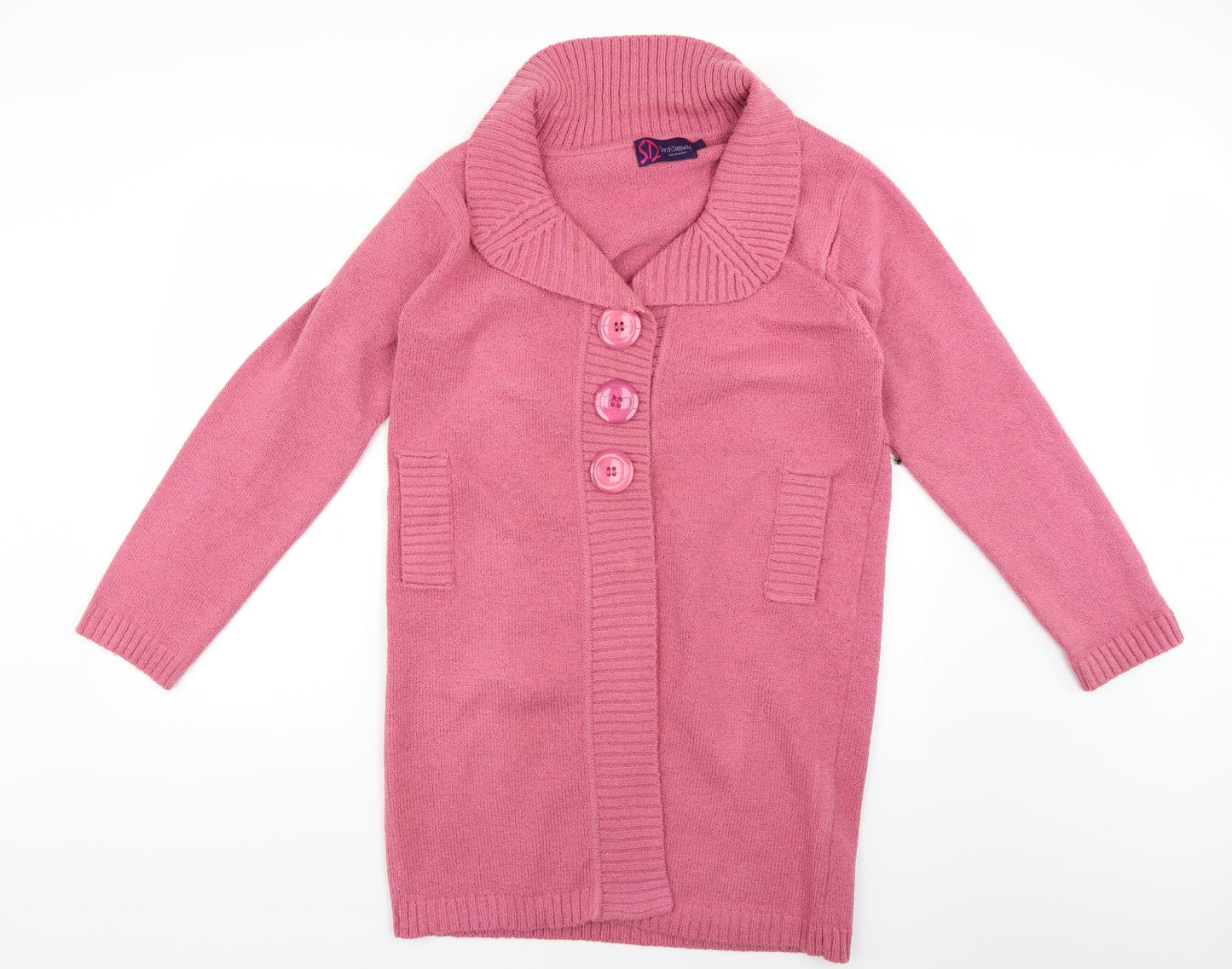 Womens UK Size L sarah dunnway Pink Cape Jumper
