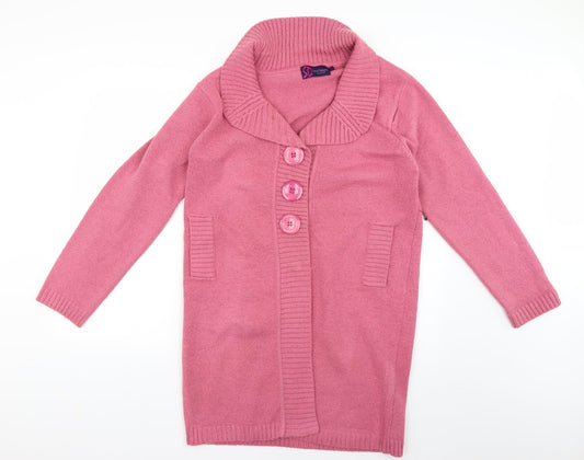 Womens UK Size L sarah dunnway Pink Cape Jumper