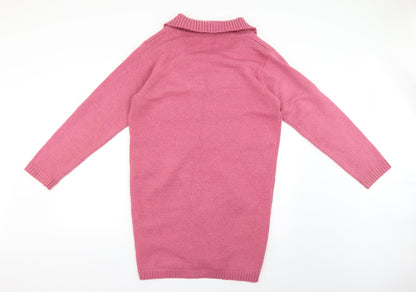 Womens UK Size L sarah dunnway Pink Cape Jumper