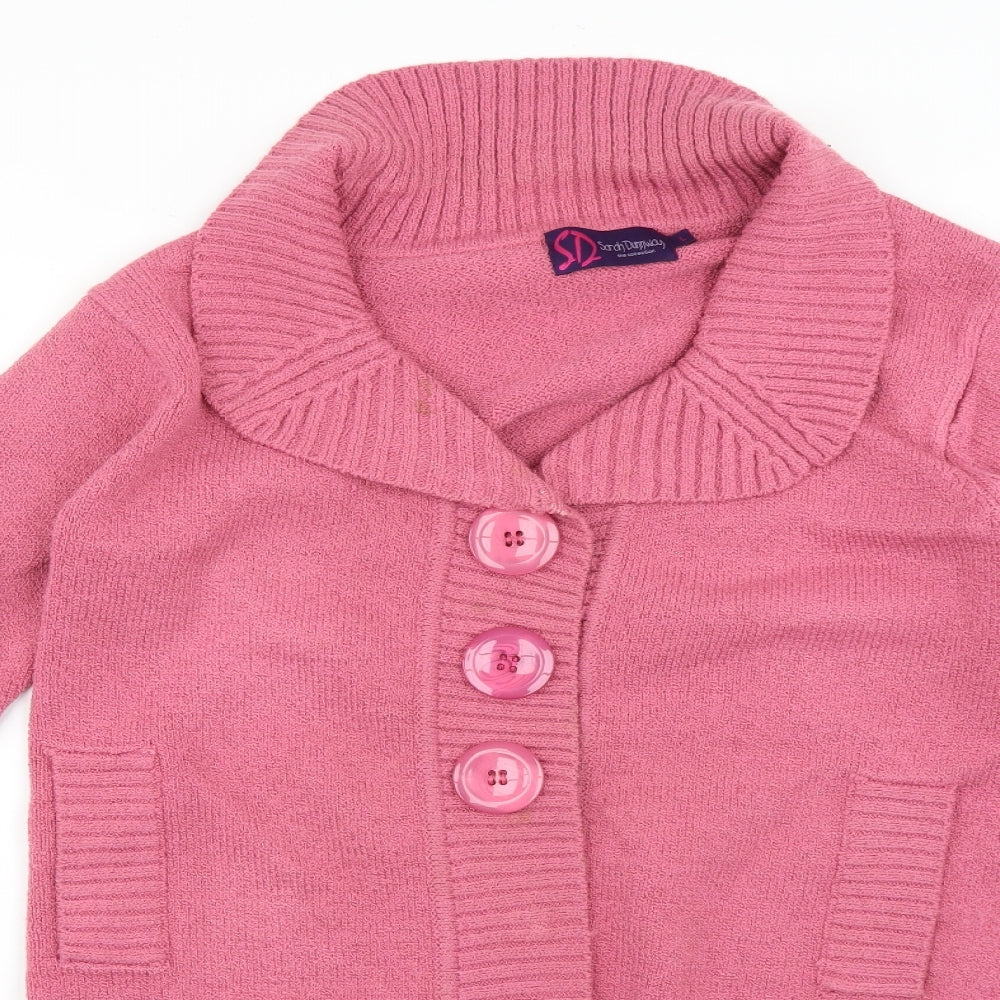 Womens UK Size L sarah dunnway Pink Cape Jumper