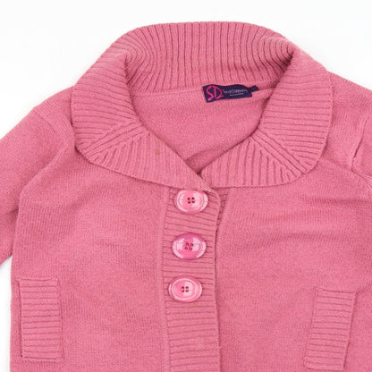 Womens UK Size L sarah dunnway Pink Cape Jumper