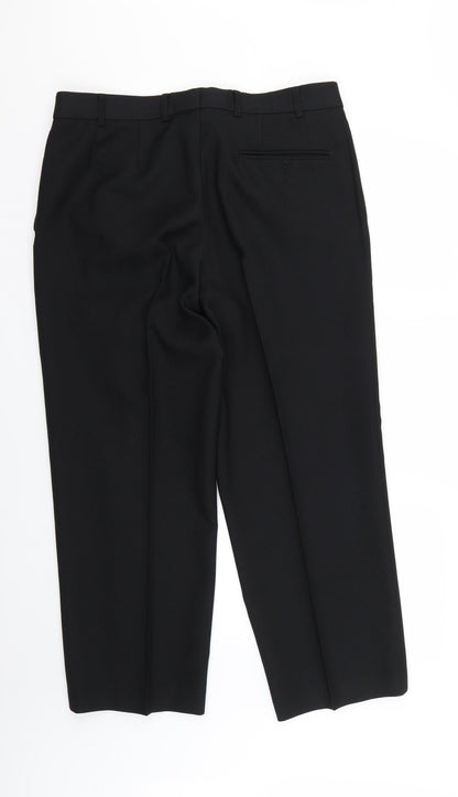 greenwoods Mens Black   Trousers  Size 36 L22 in