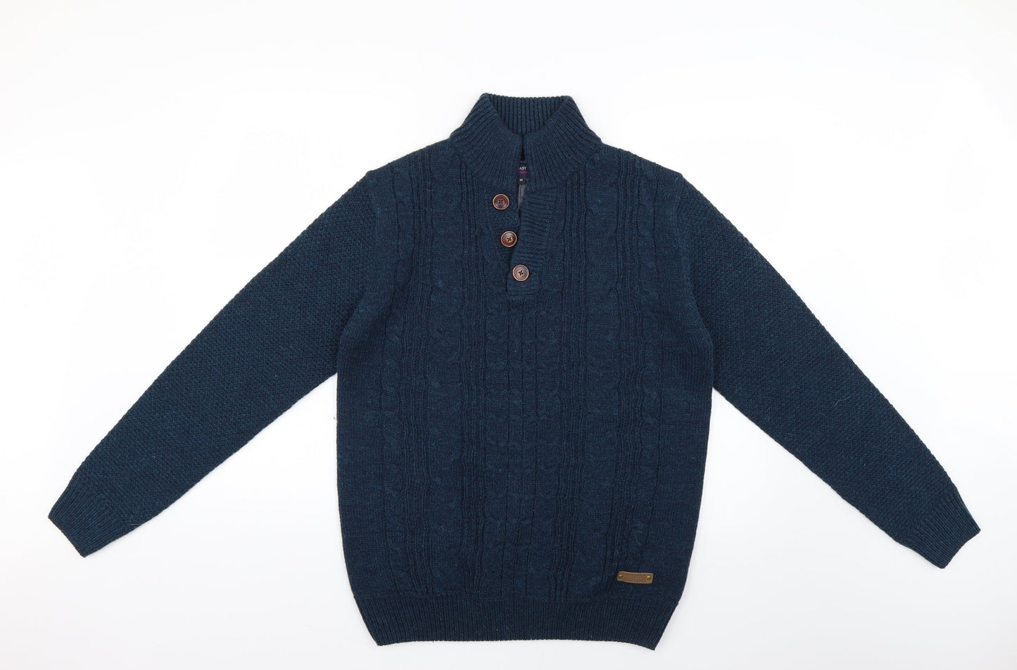 Easy Mens Blue   Pullover Jumper Size M