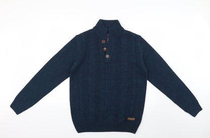 Easy Mens Blue   Pullover Jumper Size M