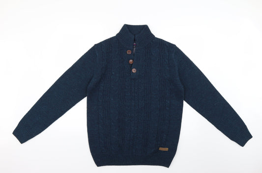 Easy Mens Blue   Pullover Jumper Size M
