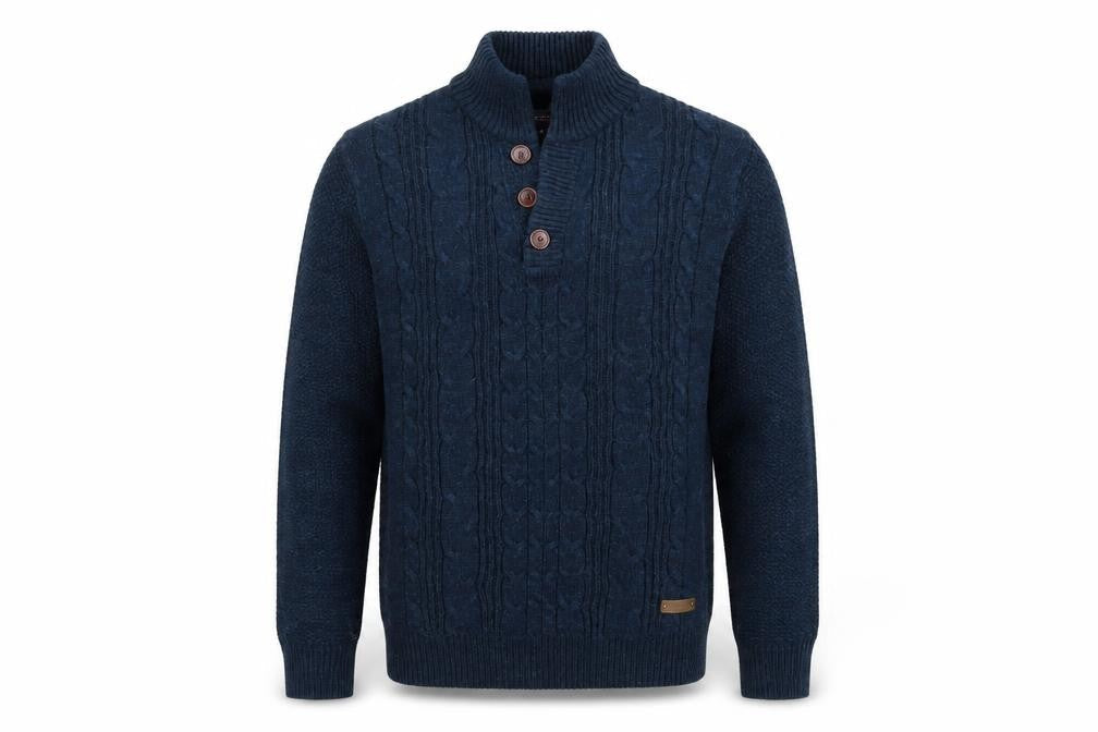 Mens UK Size M Easy Blue Pullover Jumper