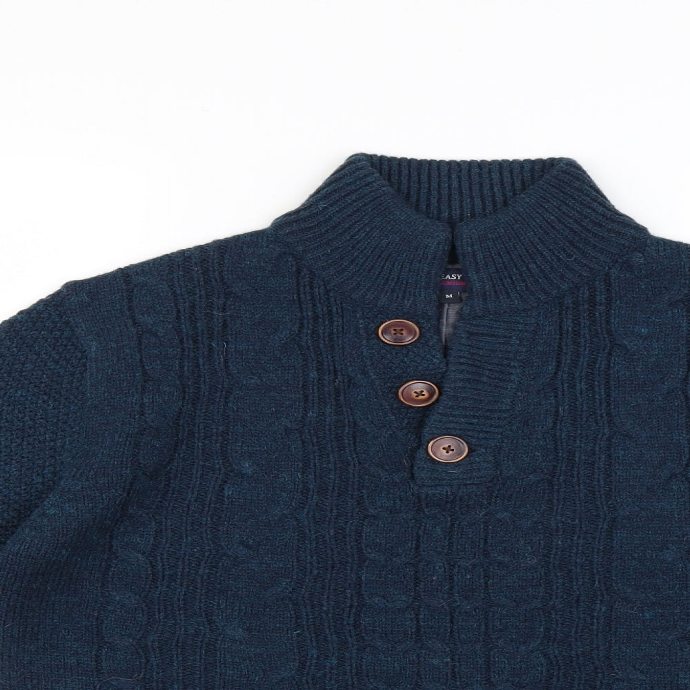 Easy Mens Blue   Pullover Jumper Size M