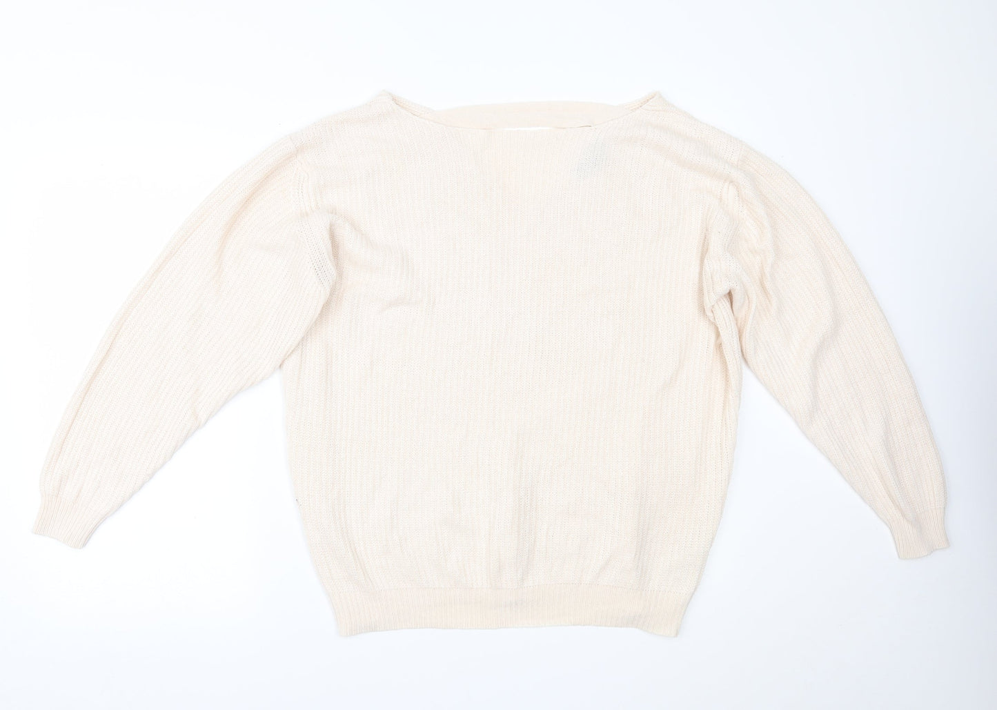 Womens UK Size S New Look Beige Pullover Jumper