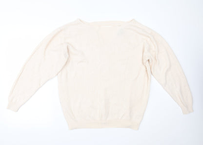 Womens UK Size S New Look Beige Pullover Jumper