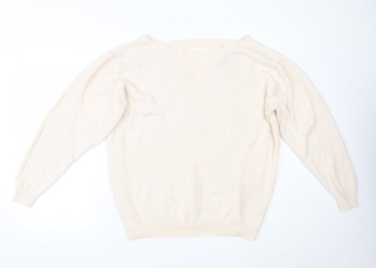 Womens UK Size S New Look Beige Pullover Jumper