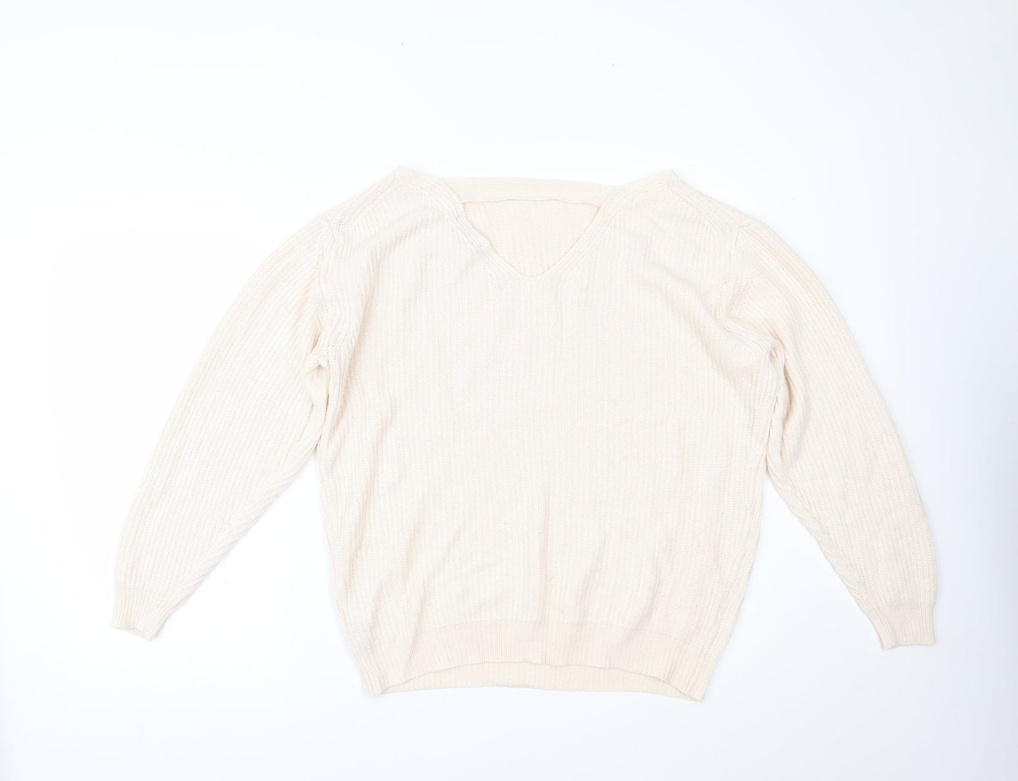 Womens UK Size S New Look Beige Pullover Jumper