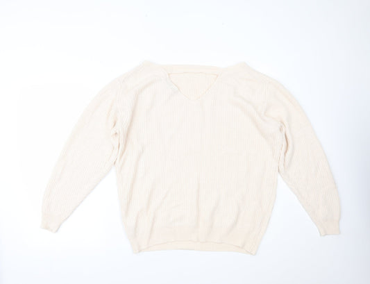 Womens UK Size S New Look Beige Pullover Jumper