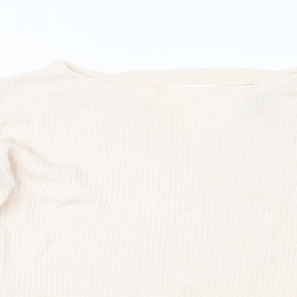 Womens UK Size S New Look Beige Pullover Jumper