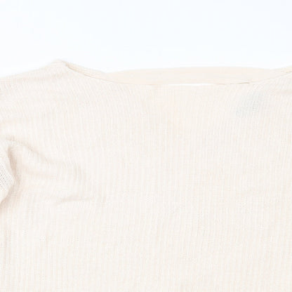 Womens UK Size S New Look Beige Pullover Jumper