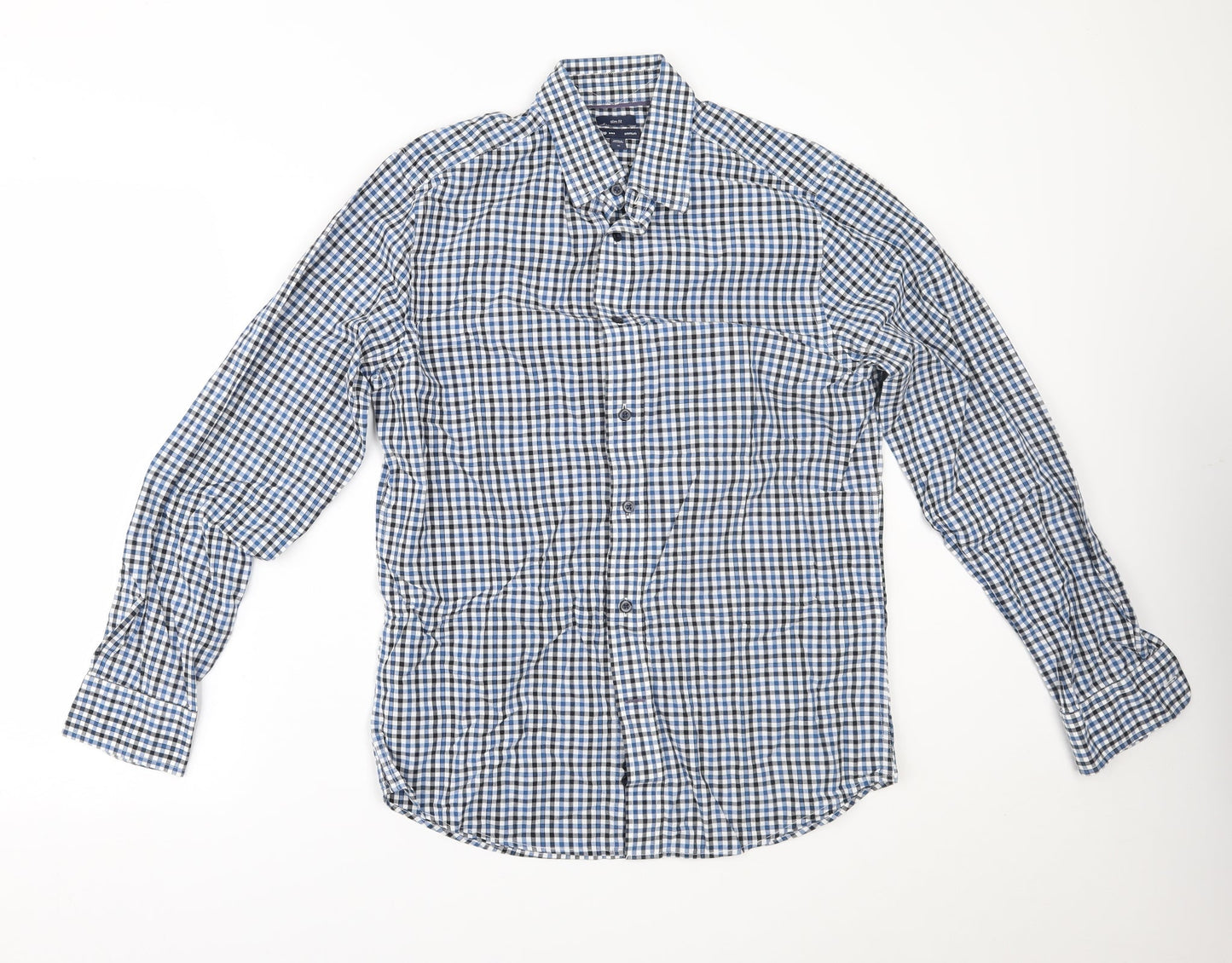 Mens UK Size M Gap Blue  Button-Up Long Sleeve Casual Shirt
