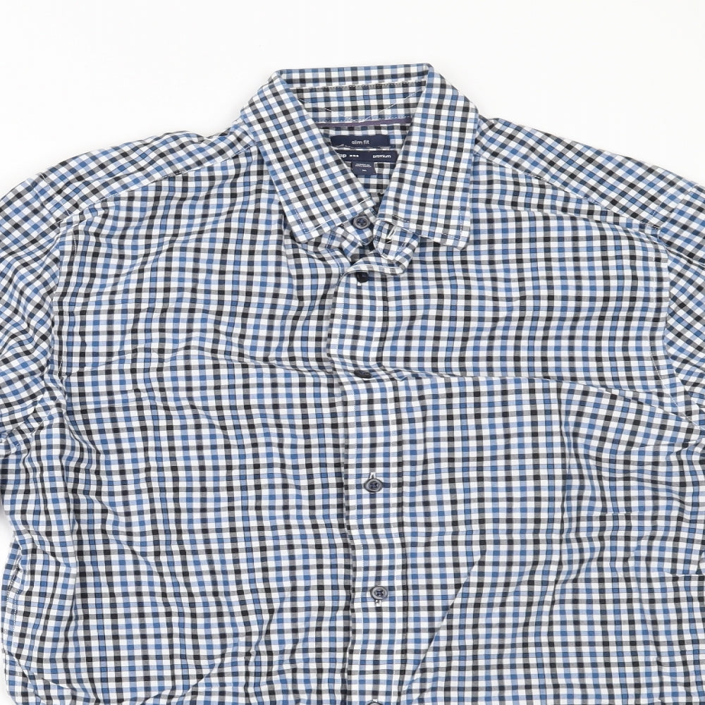 Mens UK Size M Gap Blue  Button-Up Long Sleeve Casual Shirt