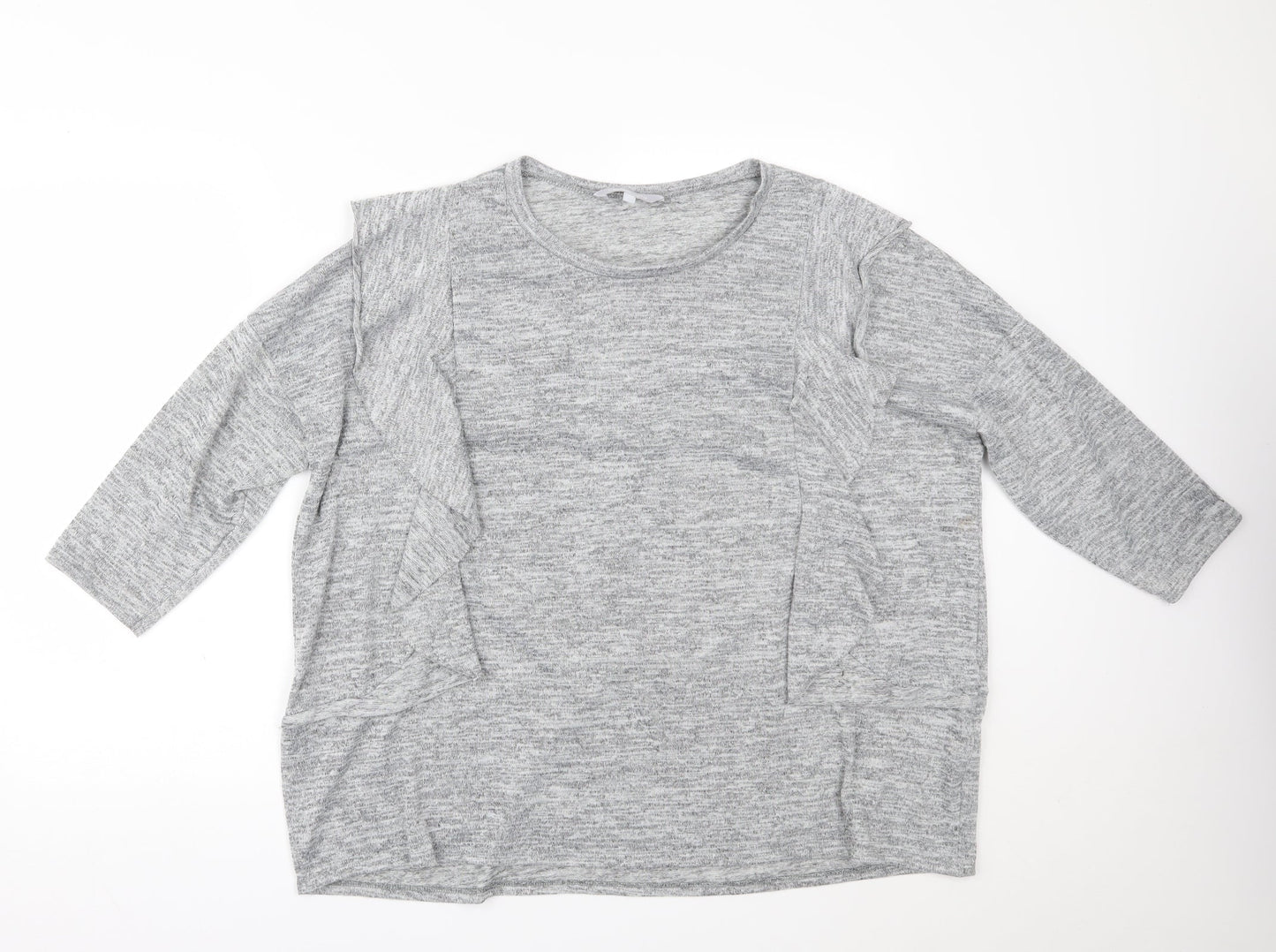 Womens UK Size 20 Red Herring Grey Basic Blouse