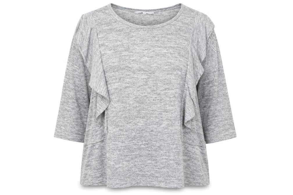 Womens UK Size 20 Red Herring Grey Basic Blouse