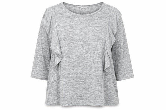 Front view of Red Herring women’s grey basic blouse, size UK 20