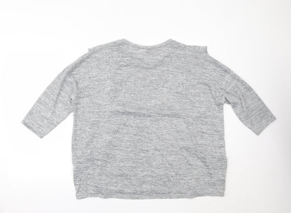 Womens UK Size 20 Red Herring Grey Basic Blouse