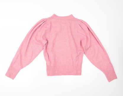 Womens UK Size S H&M Pink Pullover Jumper
