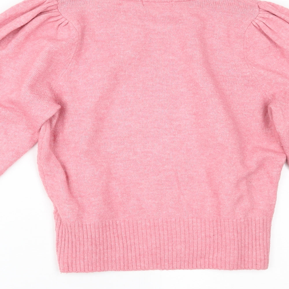 Womens UK Size S H&M Pink Pullover Jumper