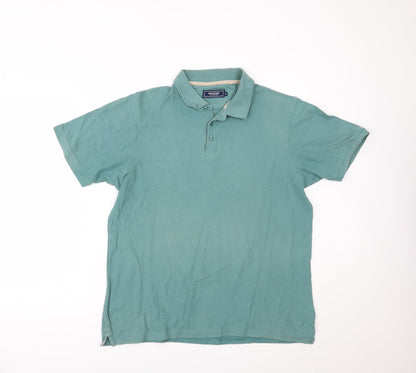 Maine New England Mens Green    Polo Size M