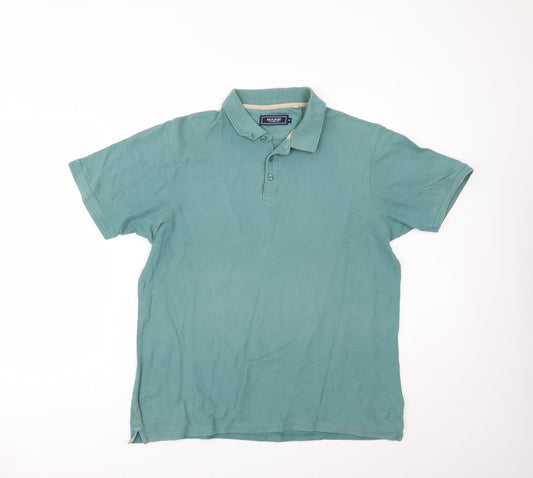 Maine New England Mens Green    Polo Size M